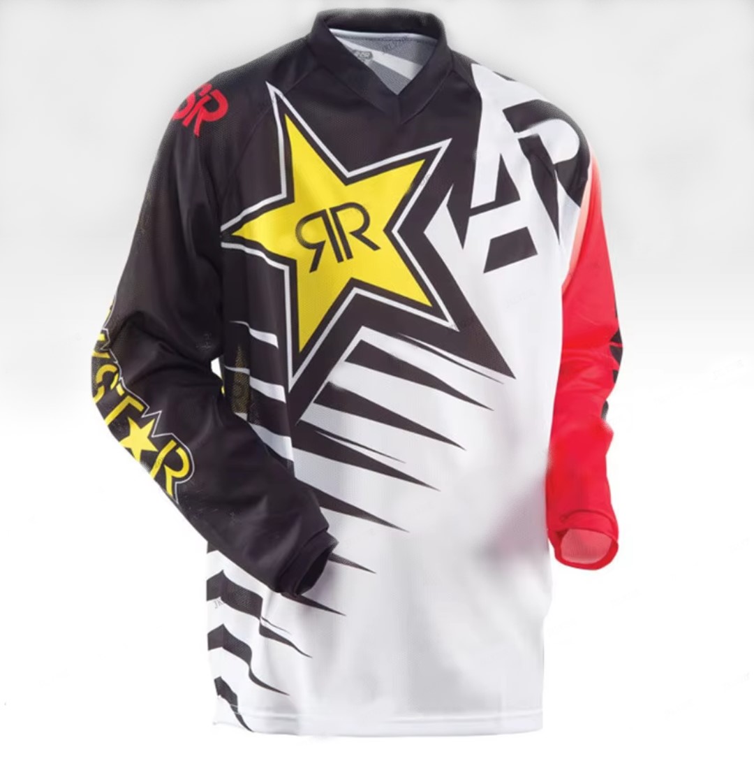 Motokrosový dres Rockstar červeno-černo-bílý